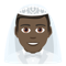 Man with Veil- Dark Skin Tone emoji on Emojione